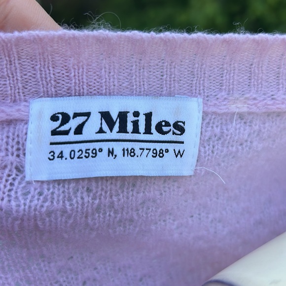 27 Miles Malibu V-Neck Cashmere Sweater - Picture 3 of 3